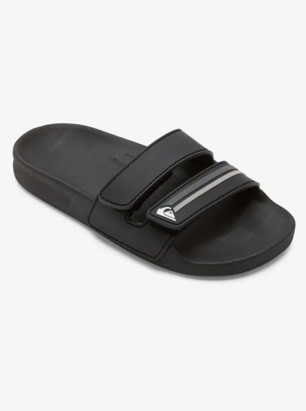 Boys 8-16 Rivi Double Adjust Slide Sandals - Black 1 sold by Quiksilver