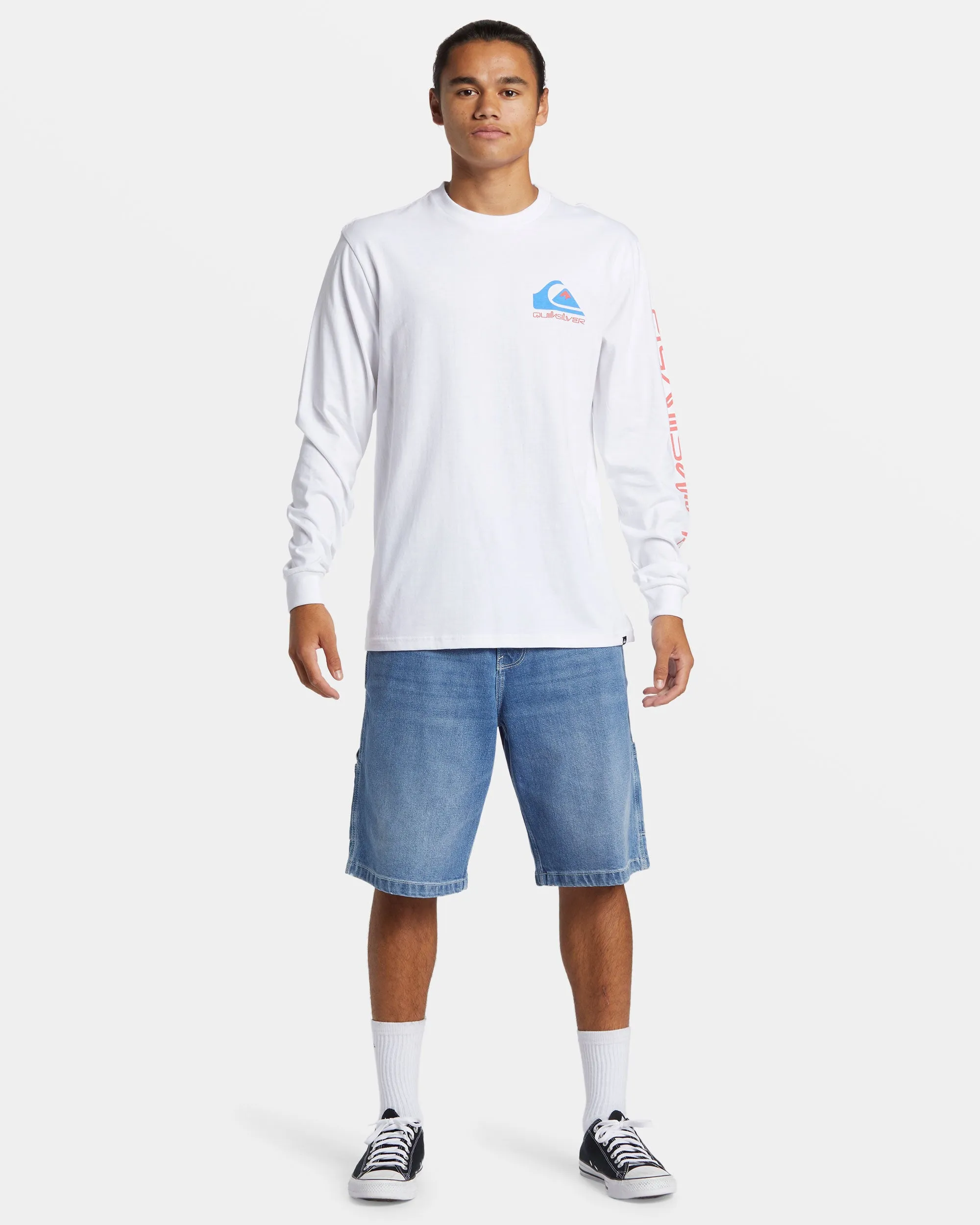 Comp Logo Long Sleeve T-Shirt - White sold by Quiksilver product image thumbnail 3