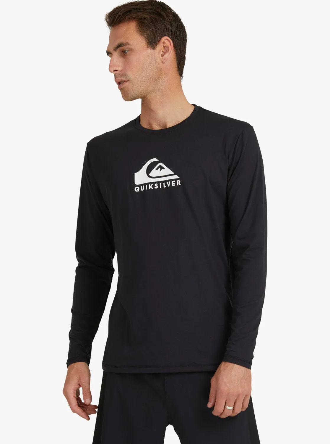 Solid Streak Long Sleeve UPF 50 Surf T-Shirt - Black sold by Quiksilver