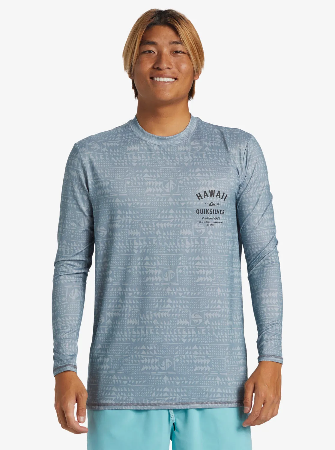 Hawaii Multiply Long Sleeve Surf Tee - Quarry sold by Quiksilver product image thumbnail 3