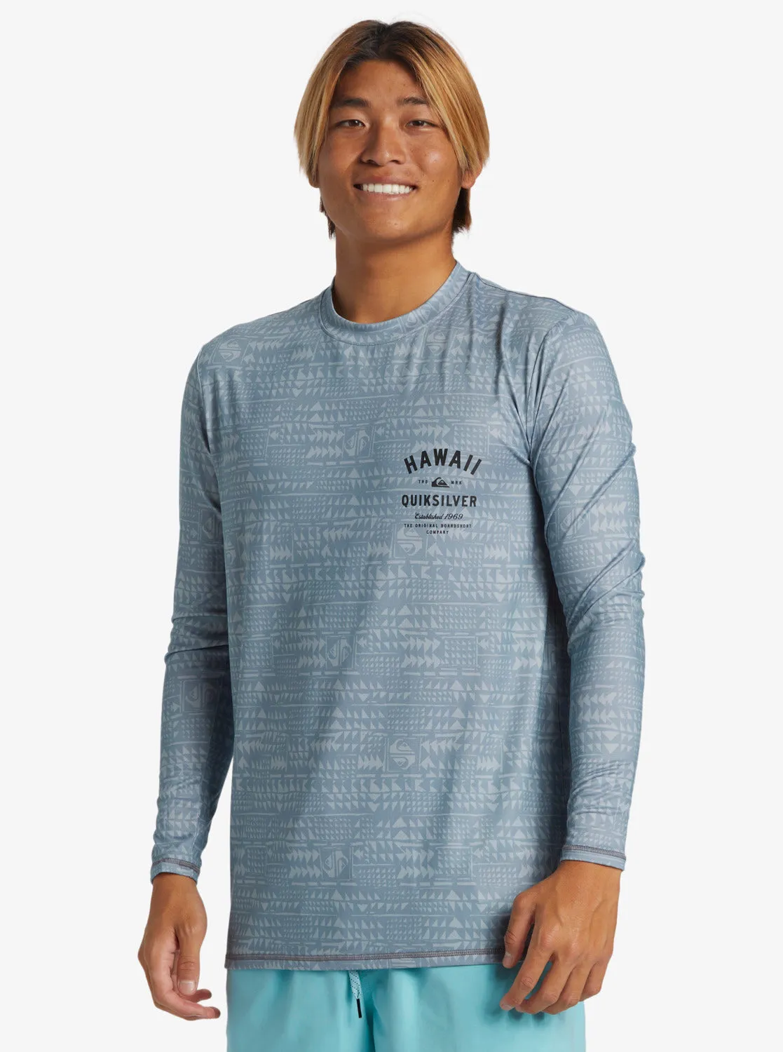 Hawaii Multiply Long Sleeve Surf Tee - Quarry sold by Quiksilver product image thumbnail 4