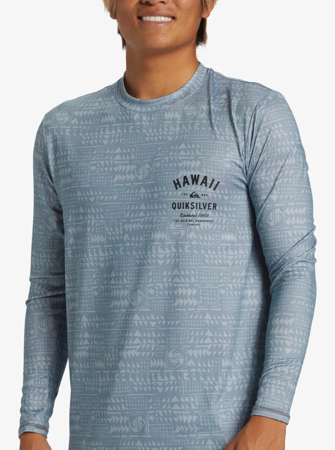 Hawaii Multiply Long Sleeve Surf Tee - Quarry sold by Quiksilver product image thumbnail 5