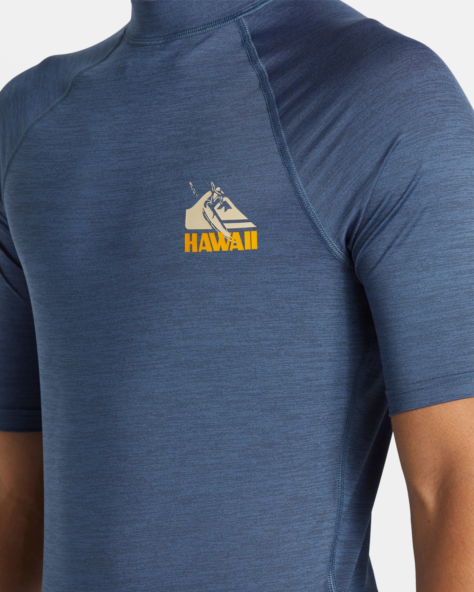 Petroglyph UPF 50 Short Sleeve Rashguard - Vintage Indigo Heather sold by Quiksilver product image thumbnail 5