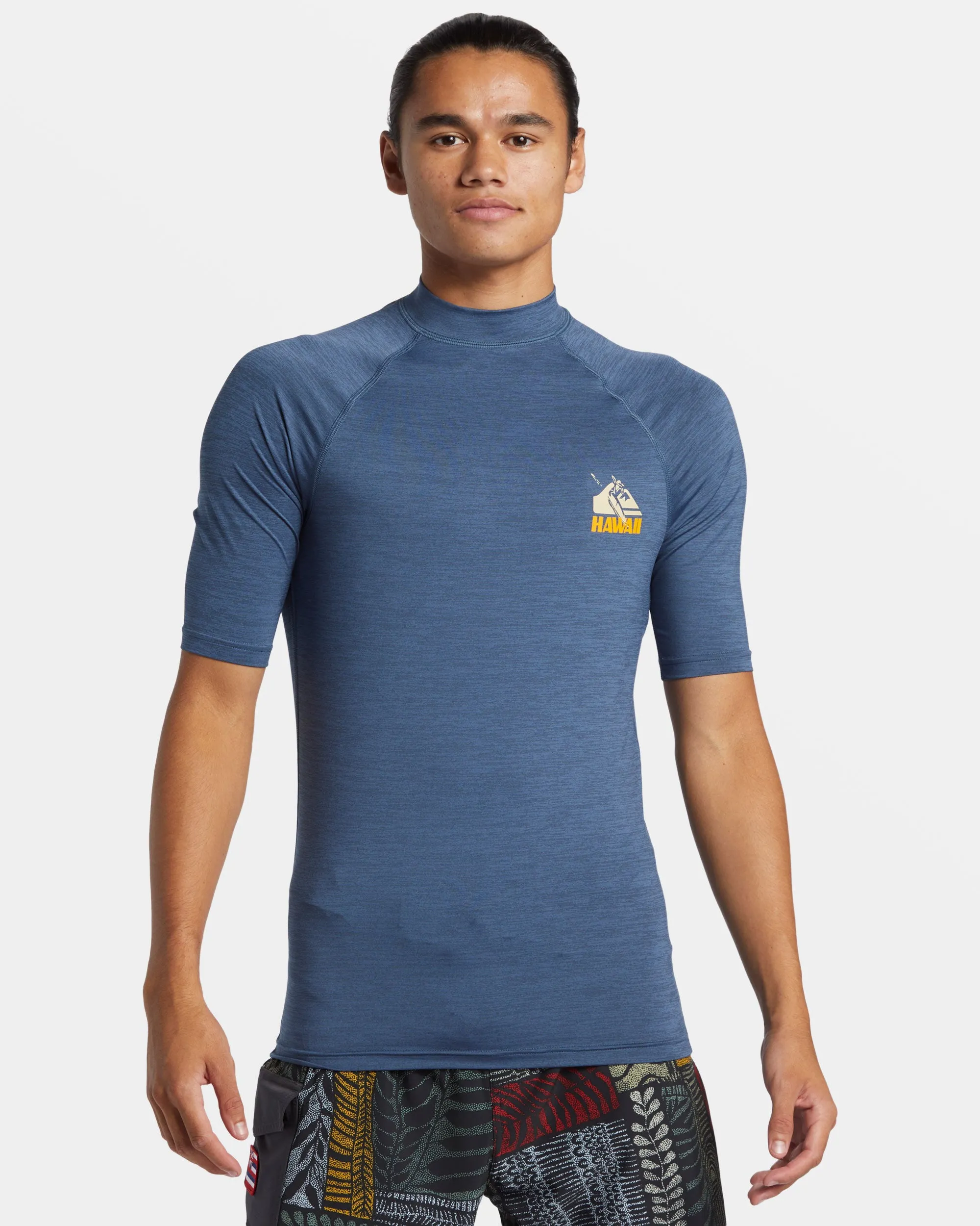 Petroglyph UPF 50 Short Sleeve Rashguard - Vintage Indigo Heather sold by Quiksilver