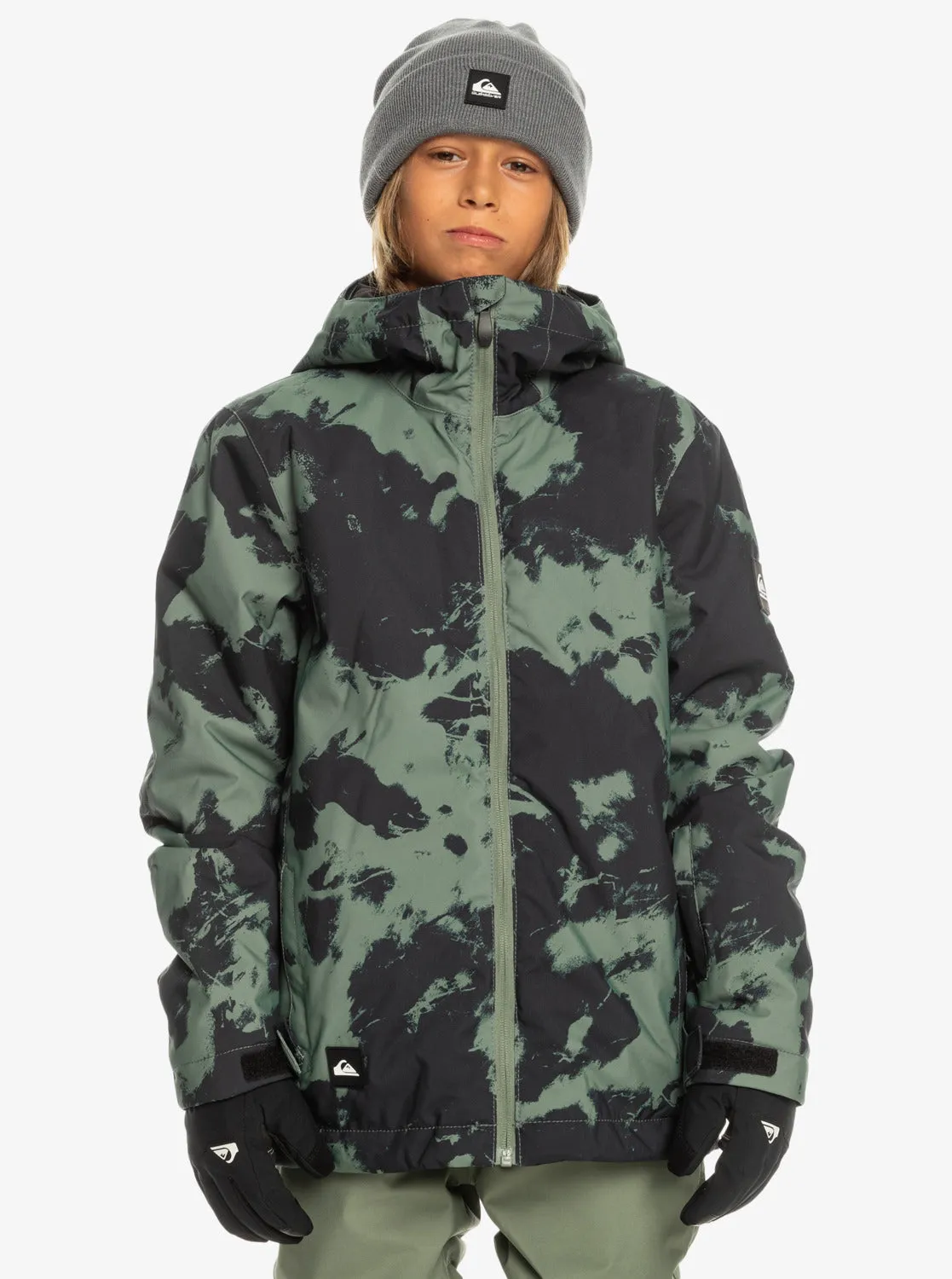 Boys 8-16 Mission Printed Technical Snow Jacket - Tye Dye Laurel Wreath sold by Quiksilver