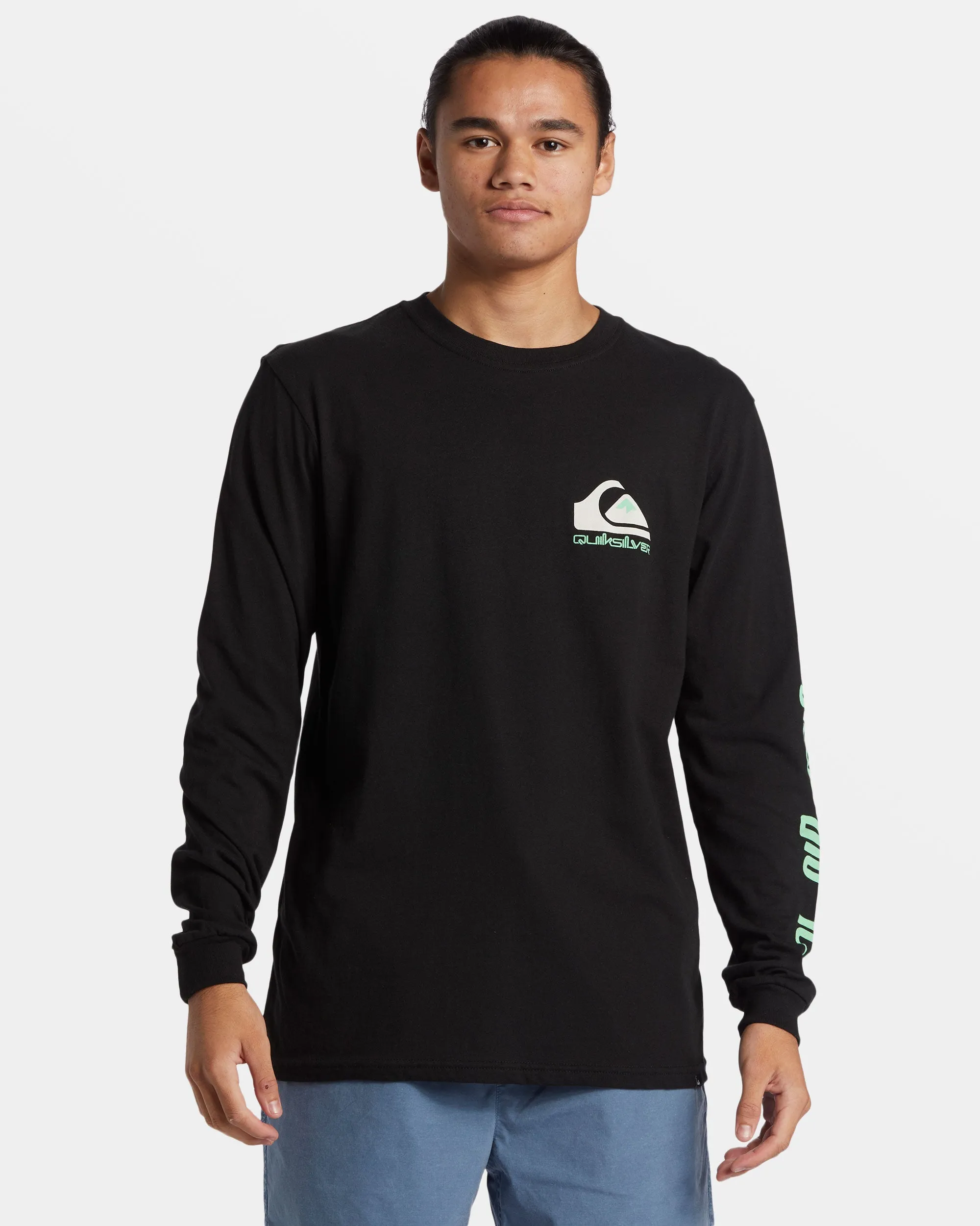 Omni Logo Long Sleeve T-Shirt - Black sold by Quiksilver