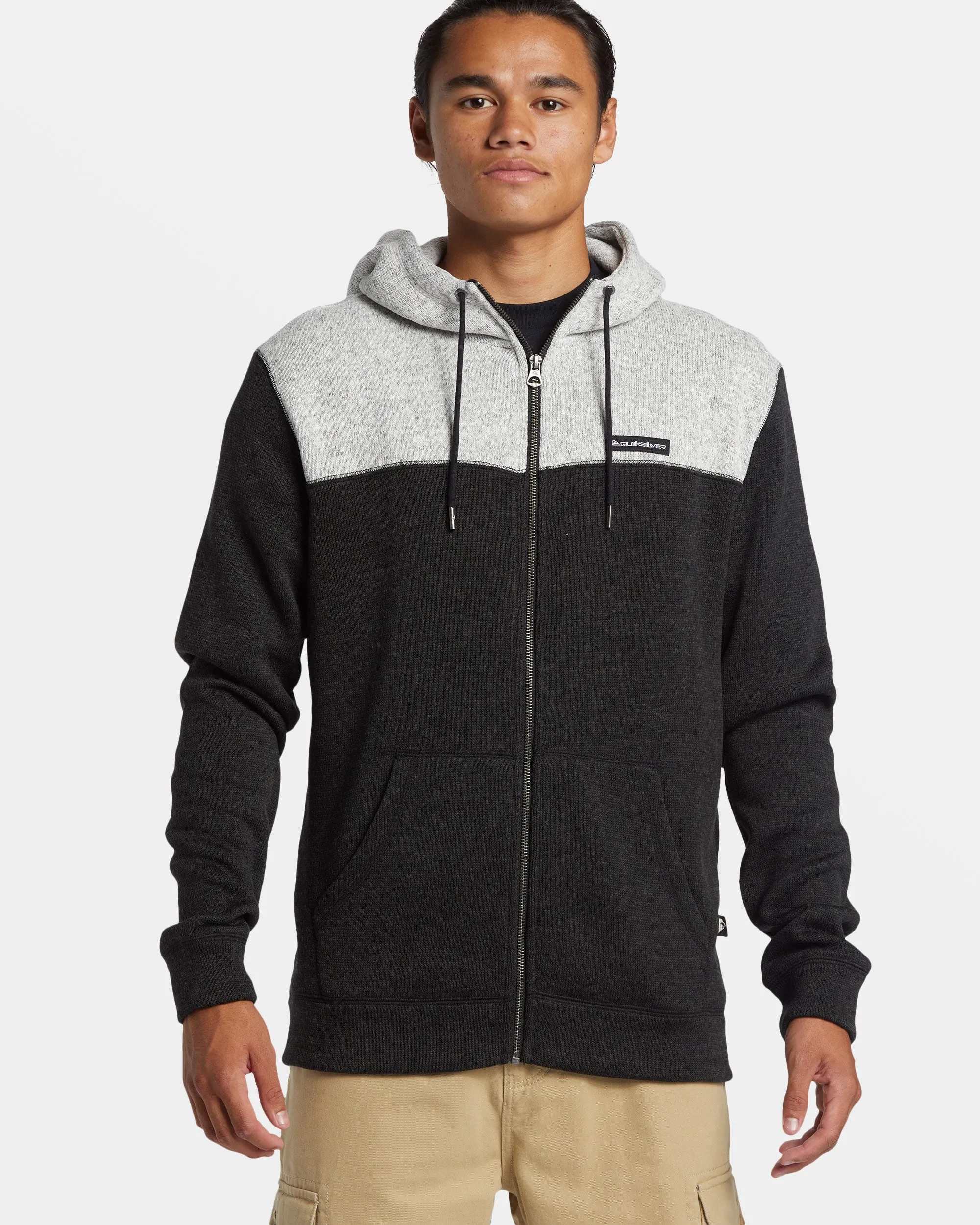 Keller Block Zip Hoodie - Black Heather sold by Quiksilver
