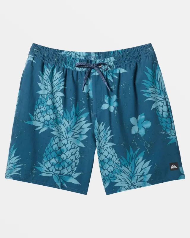 Waterman Pina Colada 17" Swim Trunks - Indian Teal sold by Quiksilver
