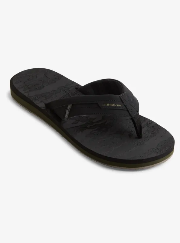 Island Oasis Squish Sandals - Black 2 made by Quiksilver