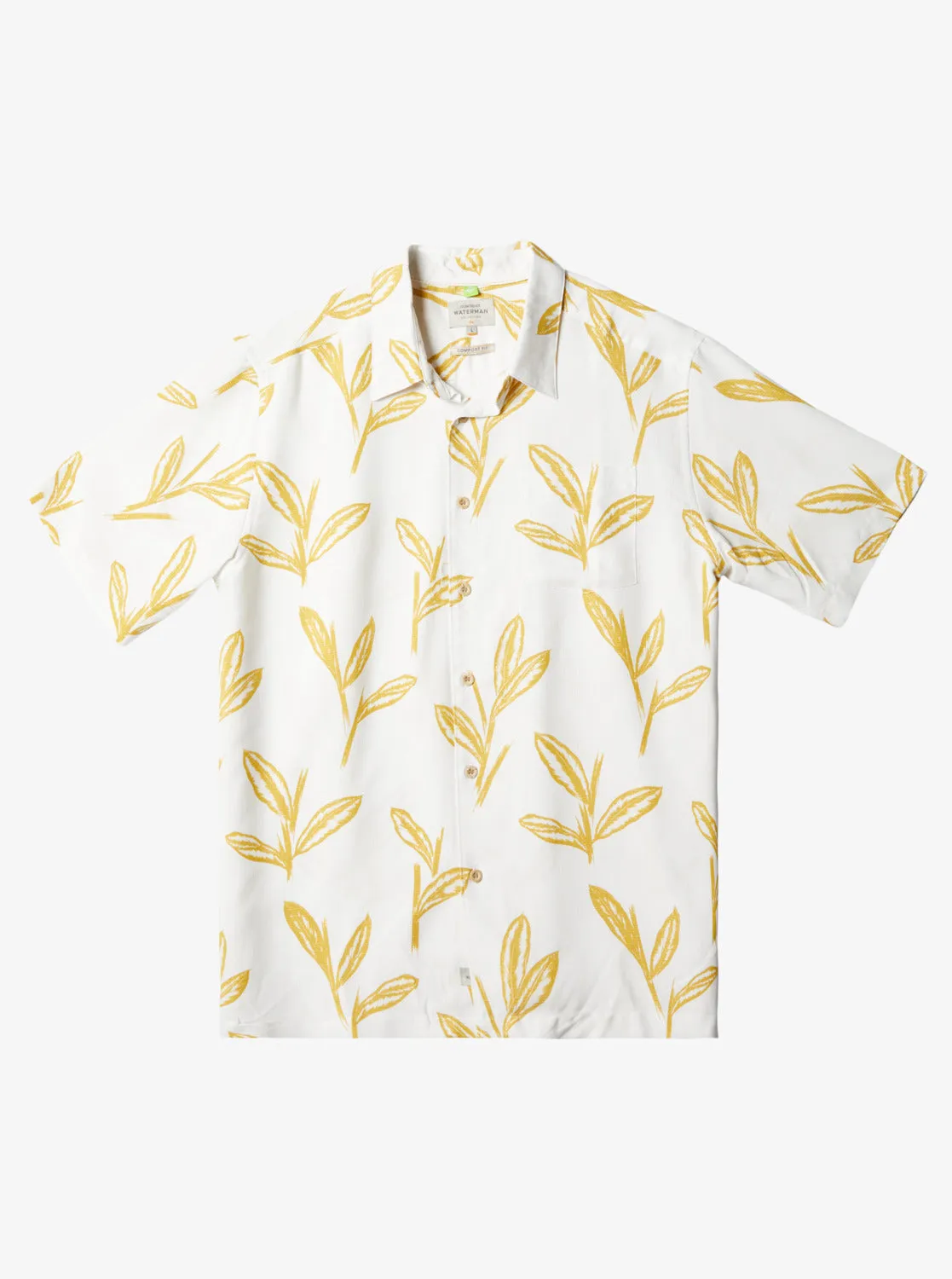 Waterman Ginger Stalks Short Sleeve Shirt - Oil Yellow Ginger Stalks sold by Quiksilver
