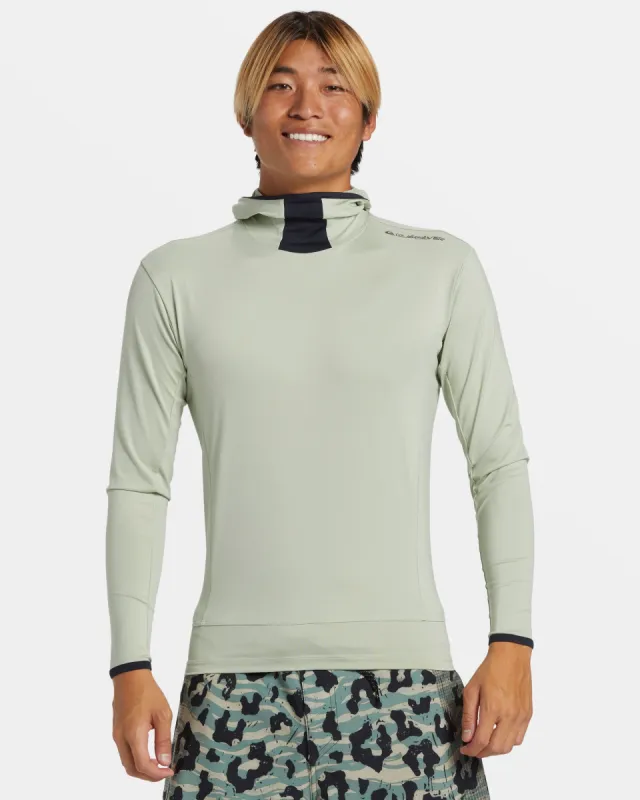 Highline UPF 50 Hooded Long Sleeve Rashguard - Desert Sage sold by Quiksilver