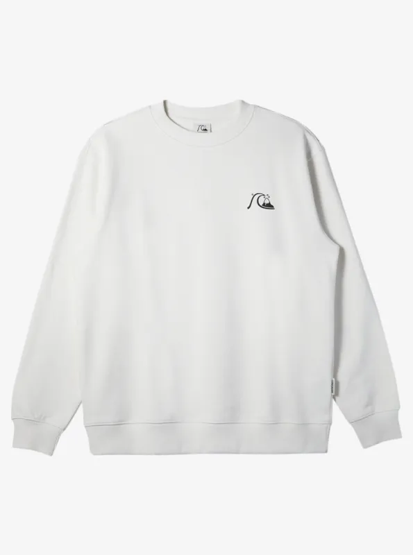 DNA Bubble Logo Crew Neck Sweatshirt - Snow White sold by Quiksilver