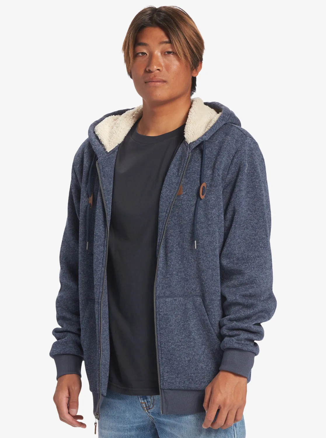 Keller Zip-Up Hoodie - Navy Blazer Heather sold by Quiksilver product image thumbnail 4