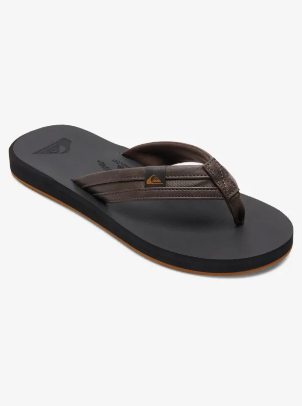Carver Squish Sandals - Brown/Black/Brown made by Quiksilver