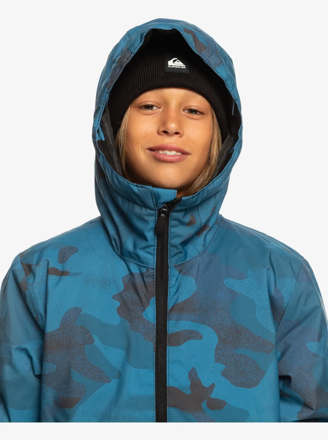 Boys 8-16 Mission Printed Technical Snow Jacket - Spray Camo Majolica Blue sold by Quiksilver product image thumbnail 3