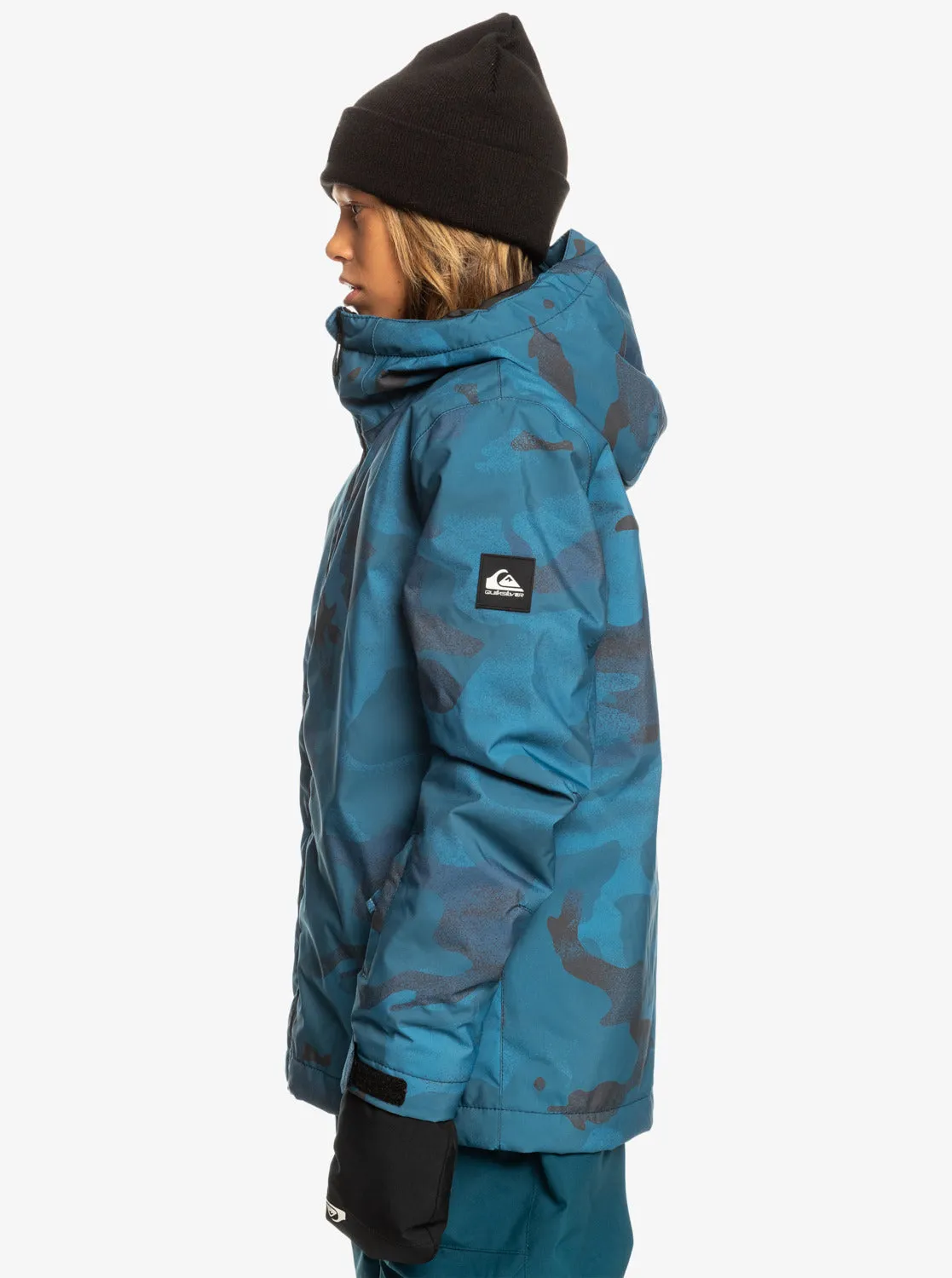 Boys 8-16 Mission Printed Technical Snow Jacket - Spray Camo Majolica Blue sold by Quiksilver product image thumbnail 2