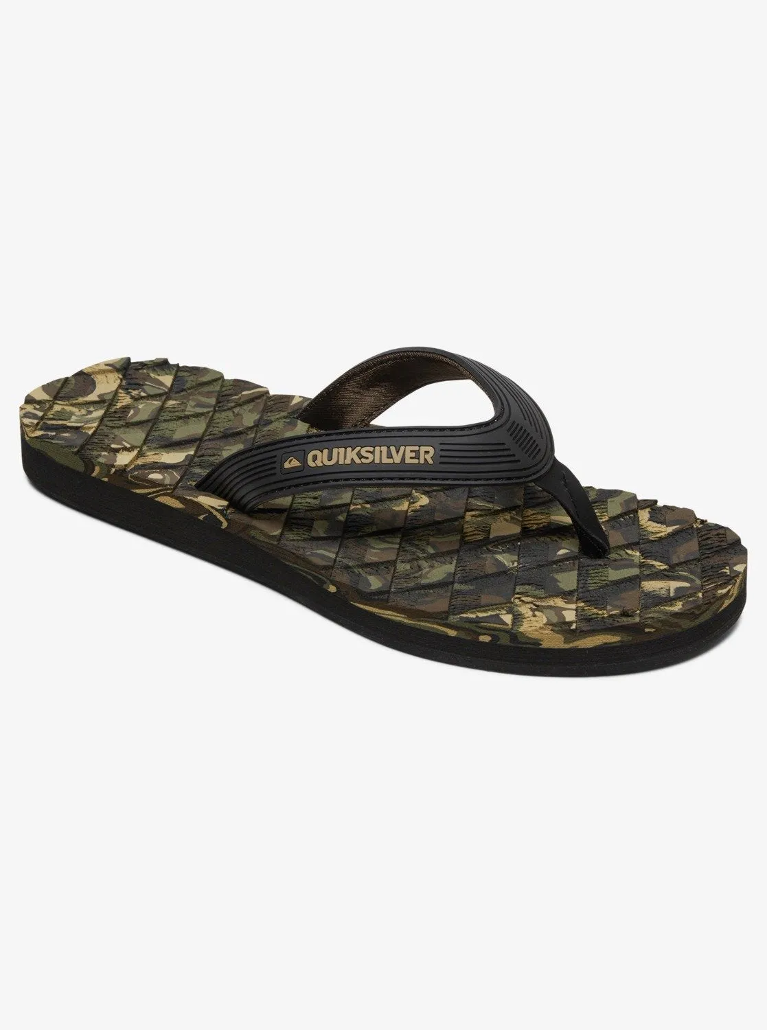 Massage Flip-Flops - Black/Green/Black sold by Quiksilver