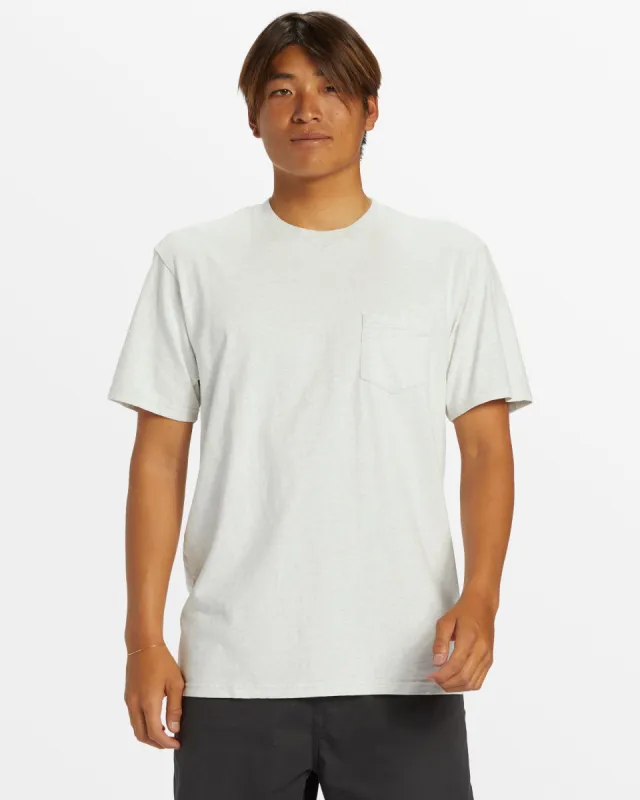 Salt Water Pocket Tee T-Shirt - Snow Heather sold by Quiksilver