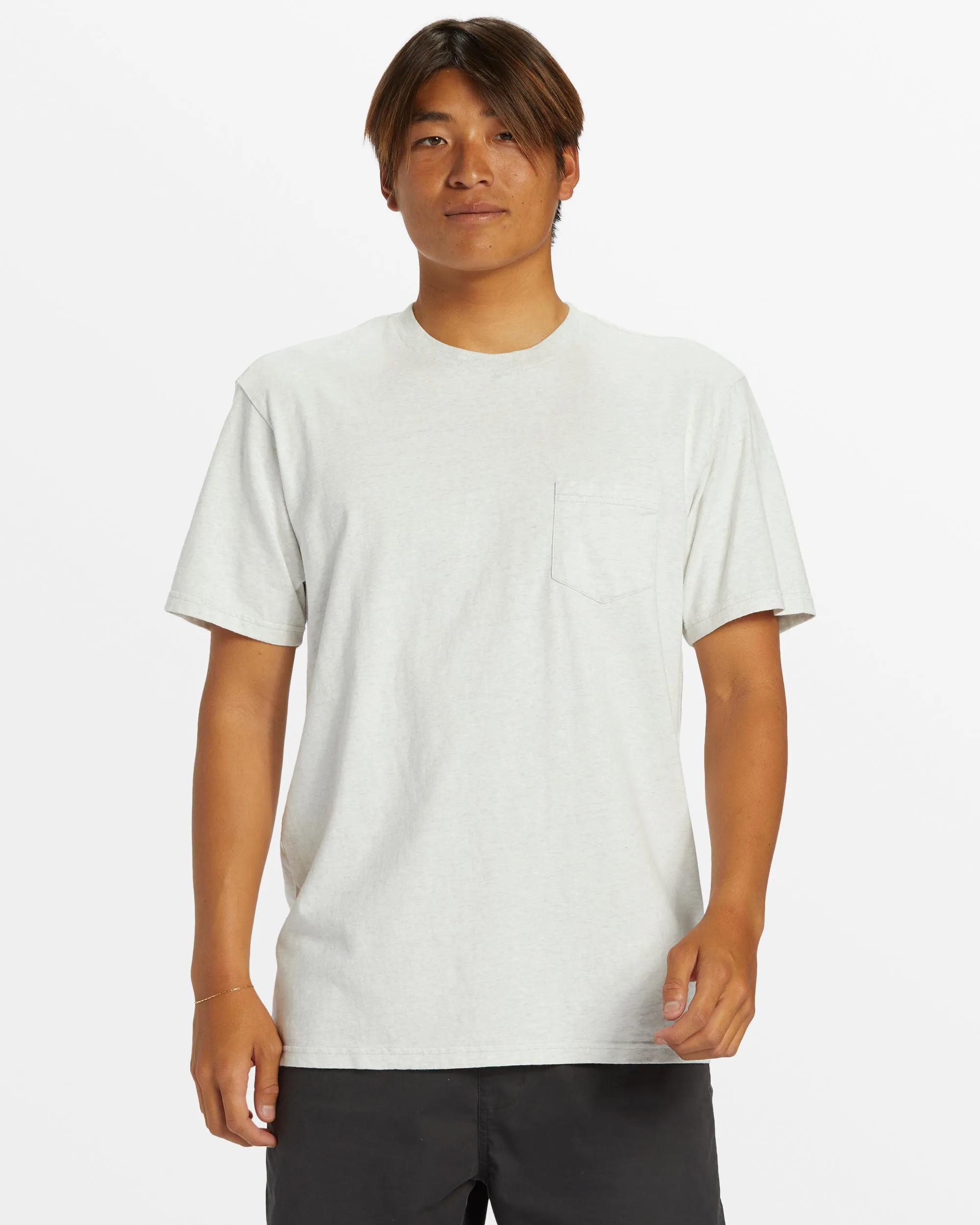 Salt Water Pocket Tee T-Shirt - Snow Heather sold by Quiksilver