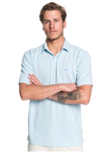 Waterman Water Short Sleeve Polo Shirt - Dusty Blue sold by Quiksilver