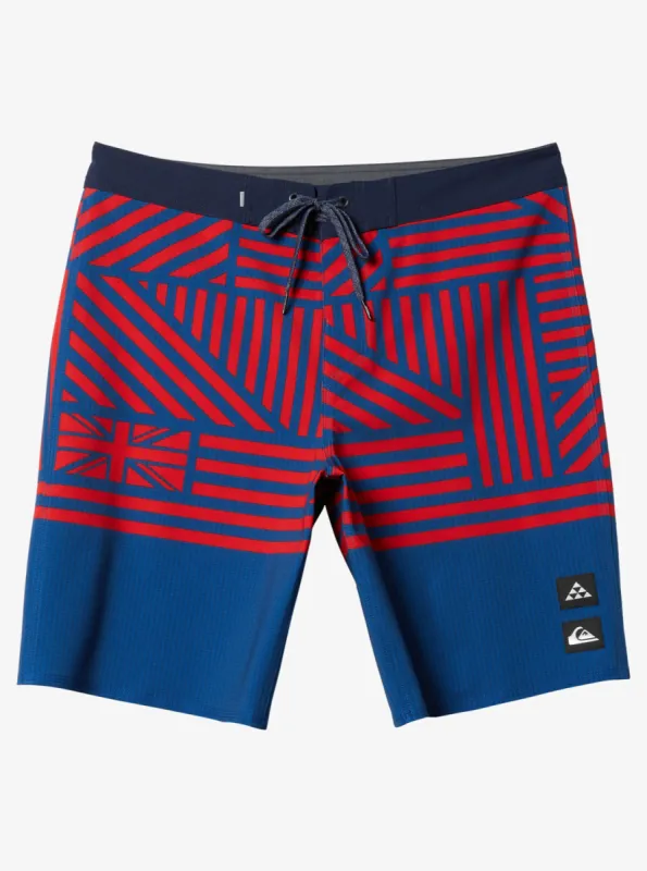 Surfsilk Hawaii Flag 20" Boardshorts - Estate Blue sold by Quiksilver