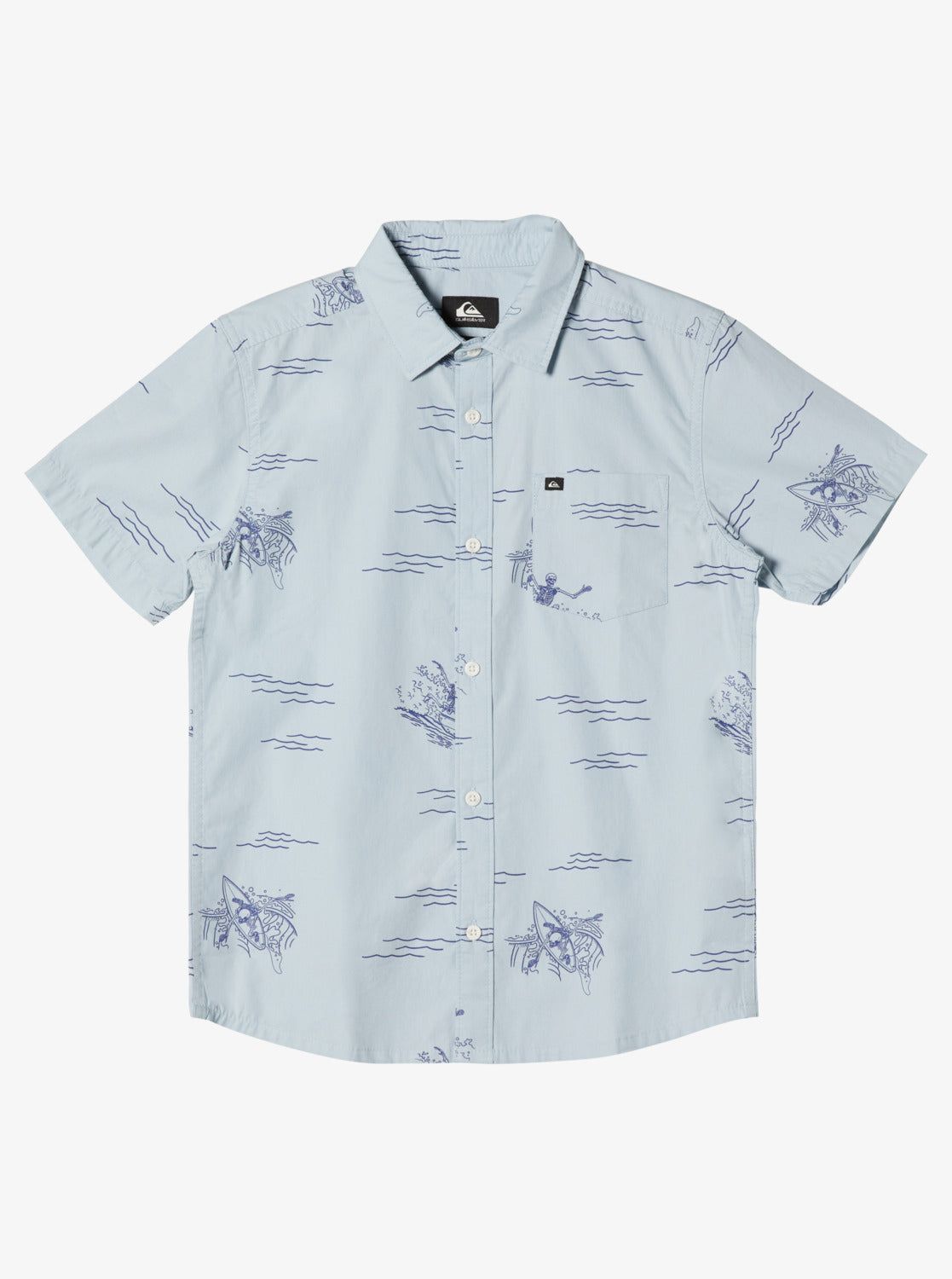 Boys 8-16 Get Cracking Short Sleeve Shirt - Celestial Blue sold by Quiksilver