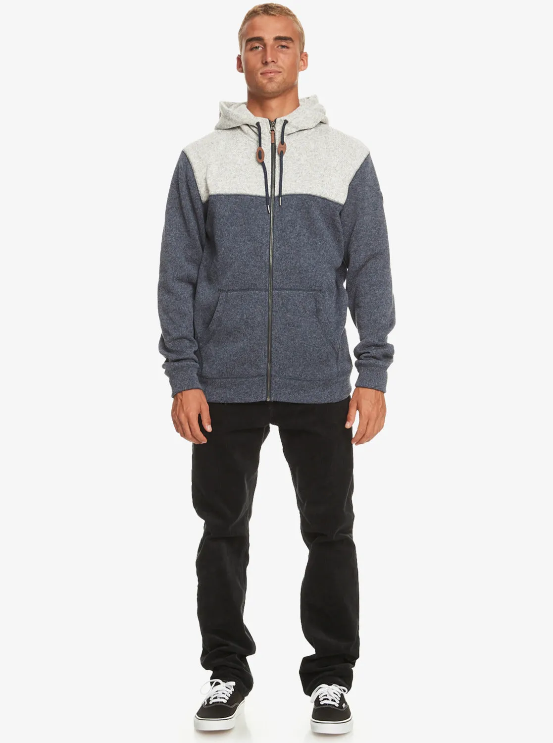 Keller Zip Hoodie - Navy Blazer Heather sold by Quiksilver product image thumbnail 4