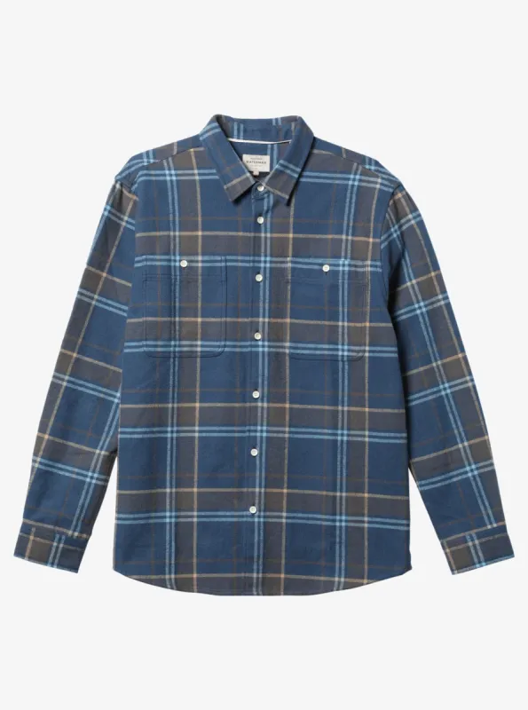 Waterman Lower Ridge Flannel Long Sleeve Top - Ensign Blue Lower Ridge made by Quiksilver