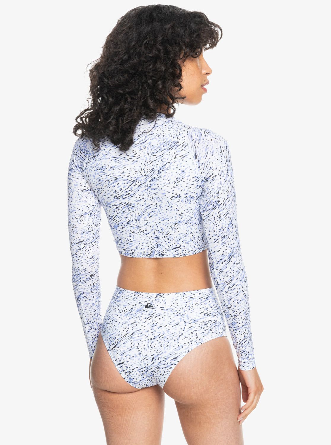 Quiksilver Womens Long Sleeve Crop Bikini Top - Hydrangea Animinimal sold by Quiksilver product image thumbnail 4