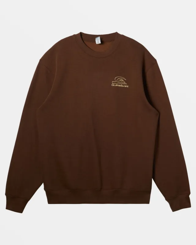 E Peace Out Crew Neck Sweatshirt - Chestnut sold by Quiksilver