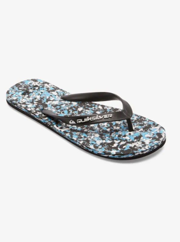 Molokai Recycled Flip-Flops - Black/Blue/Blue sold by Quiksilver