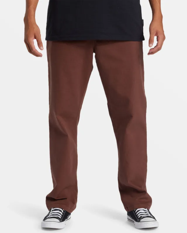 DNA Beach Elastic Waist Pants - Brown Stone made by Quiksilver