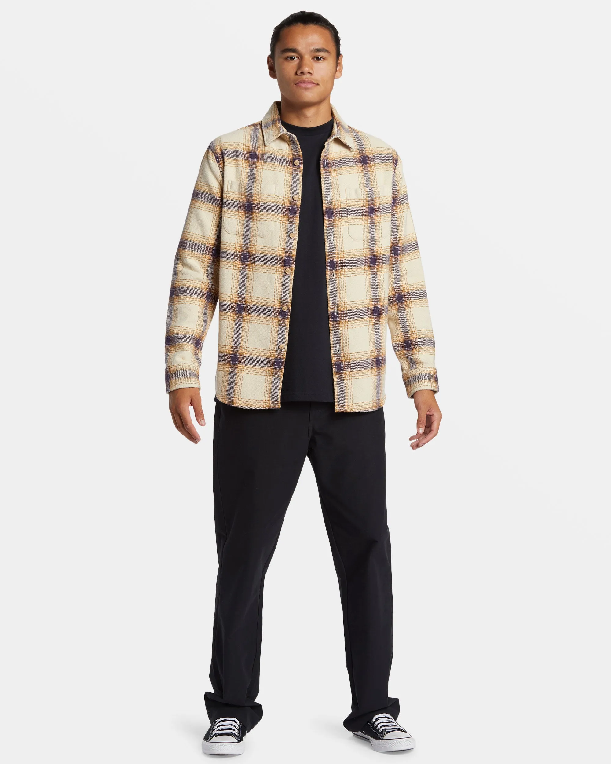 DNA Long Sleeve Flannel Shirt - Fog DNA Flannel sold by Quiksilver product image thumbnail 3