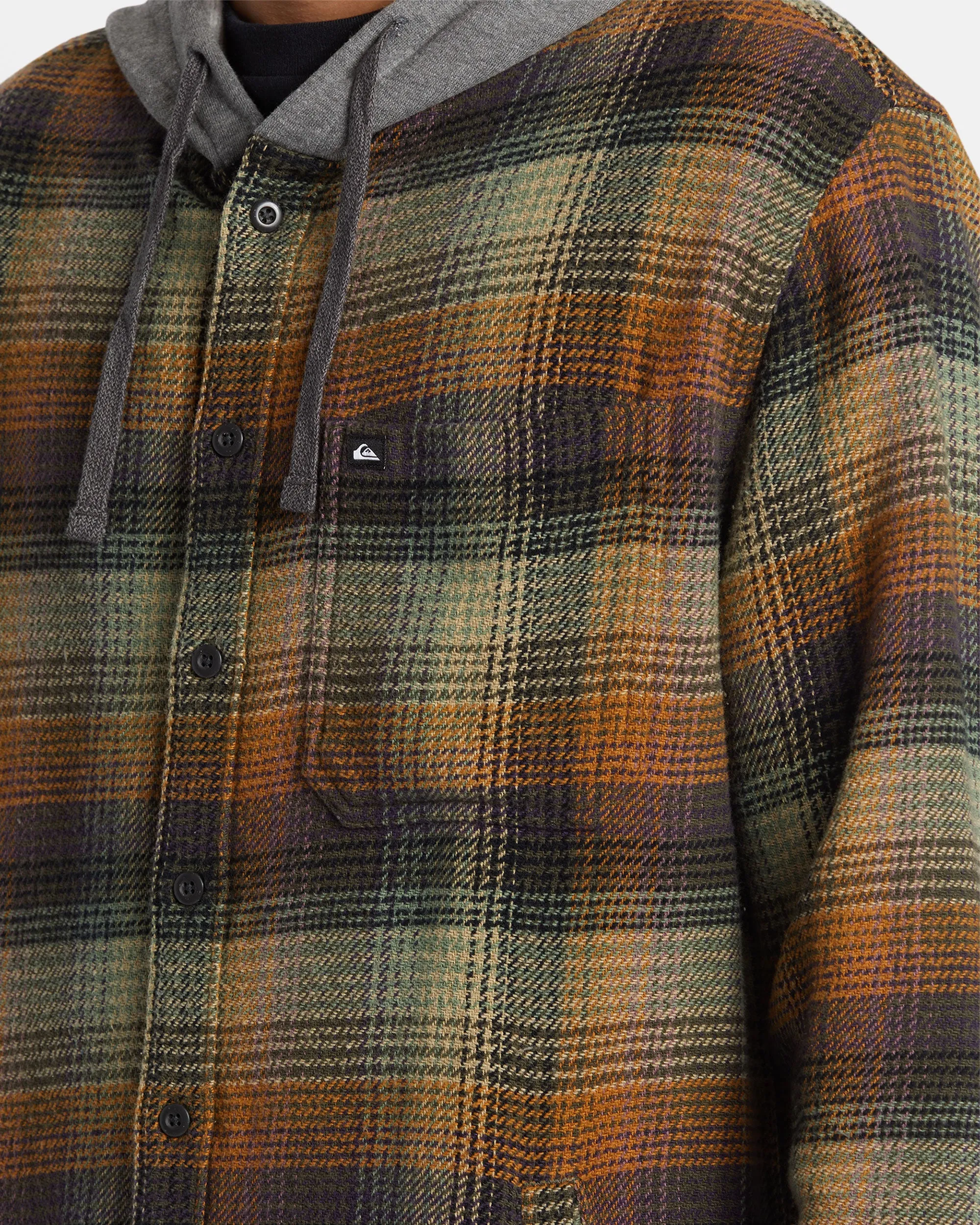 Sandbar Long Sleeve Flannel Shirt - Grape Leaf Sandbar Hooded Flan sold by Quiksilver product image thumbnail 5