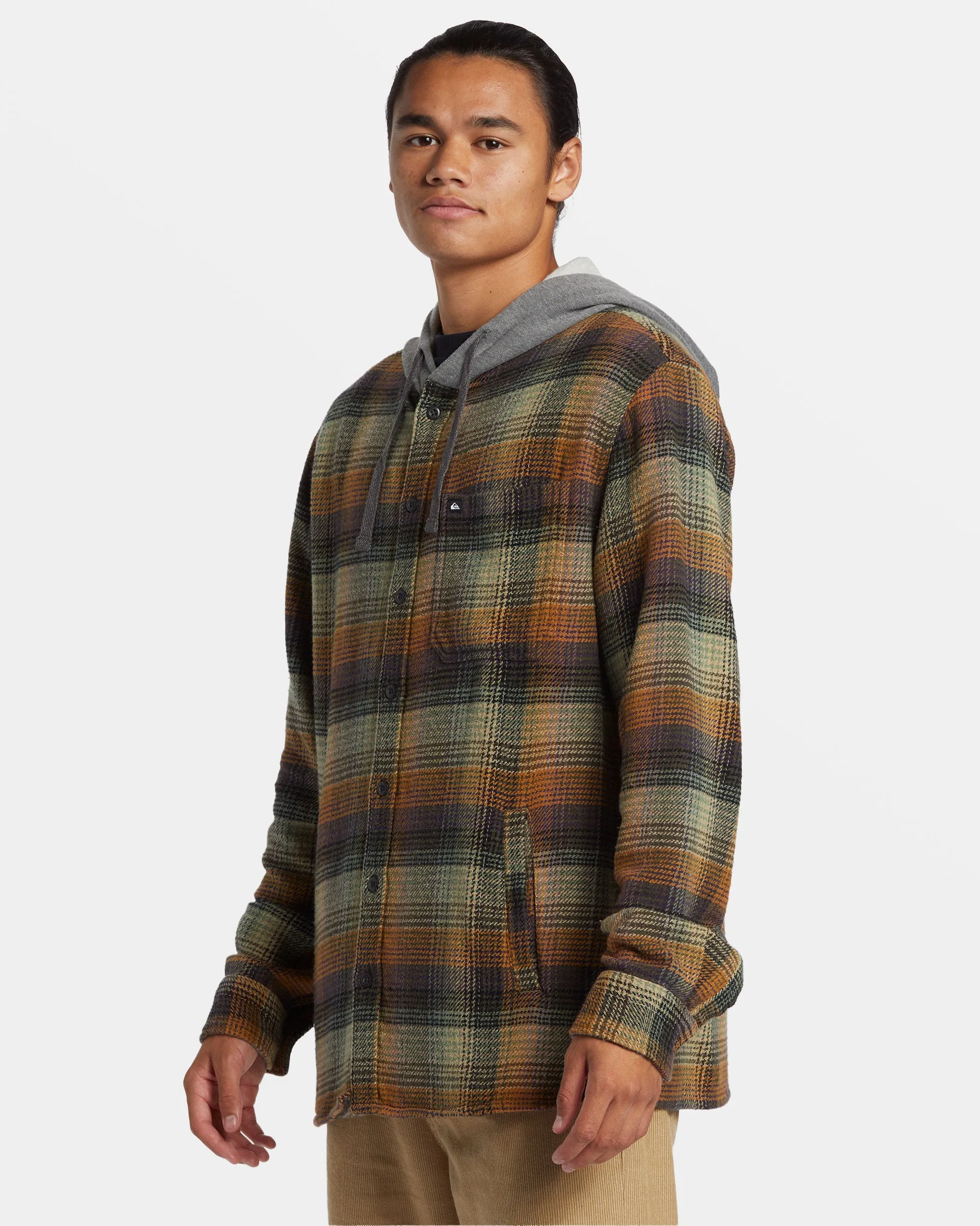 Sandbar Long Sleeve Flannel Shirt - Grape Leaf Sandbar Hooded Flan sold by Quiksilver product image thumbnail 4