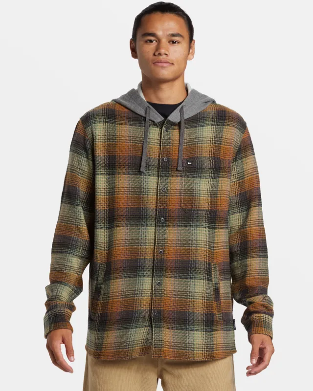 Sandbar Long Sleeve Flannel Shirt - Grape Leaf Sandbar Hooded Flan sold by Quiksilver