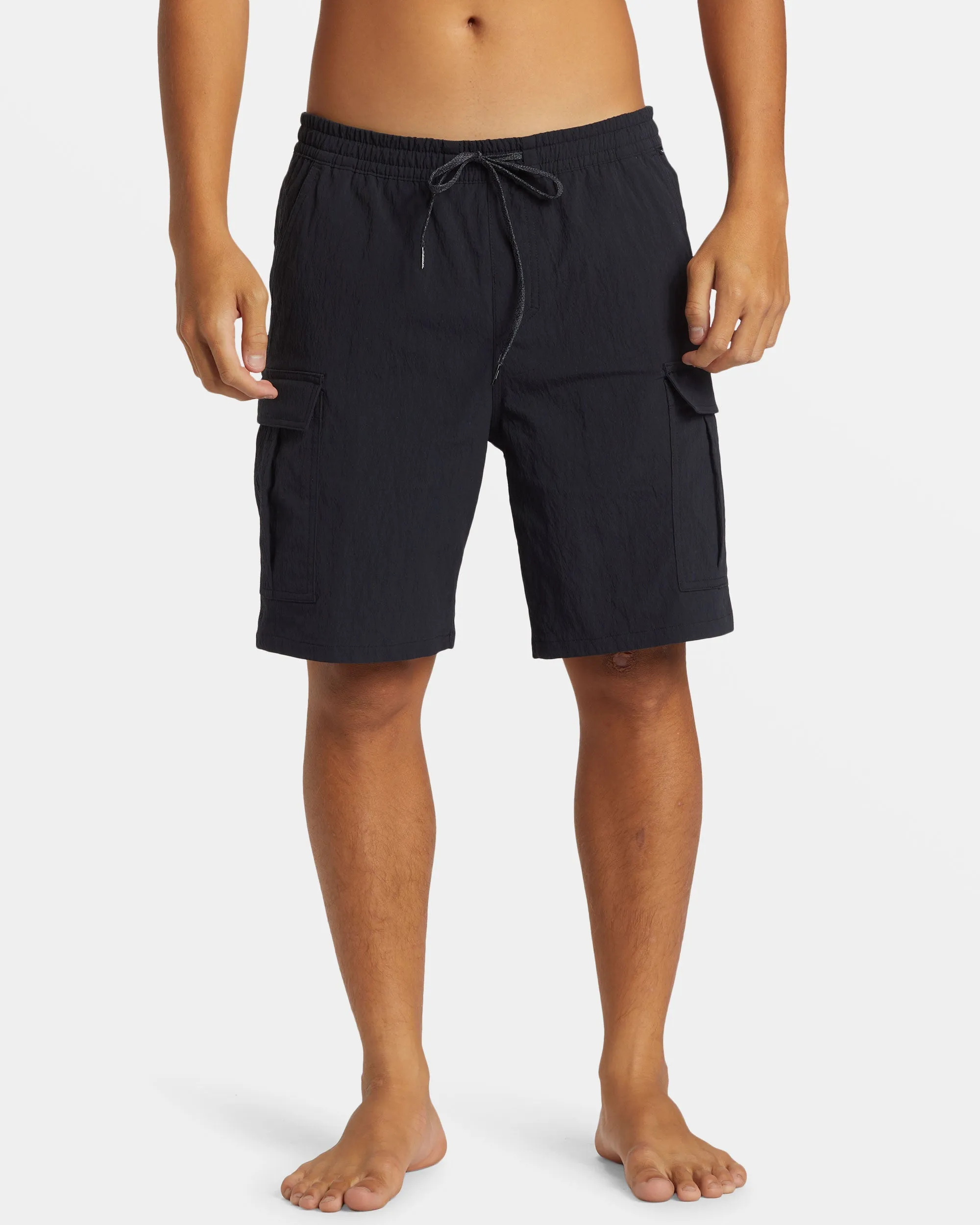 Taxer Cargo 19" Amphibian Hybrid Shorts - Black sold by Quiksilver