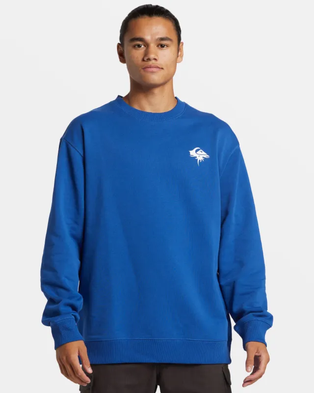 DNA Thorn Logo Crewneck Sweatshirt - Monaco Blue made by Quiksilver