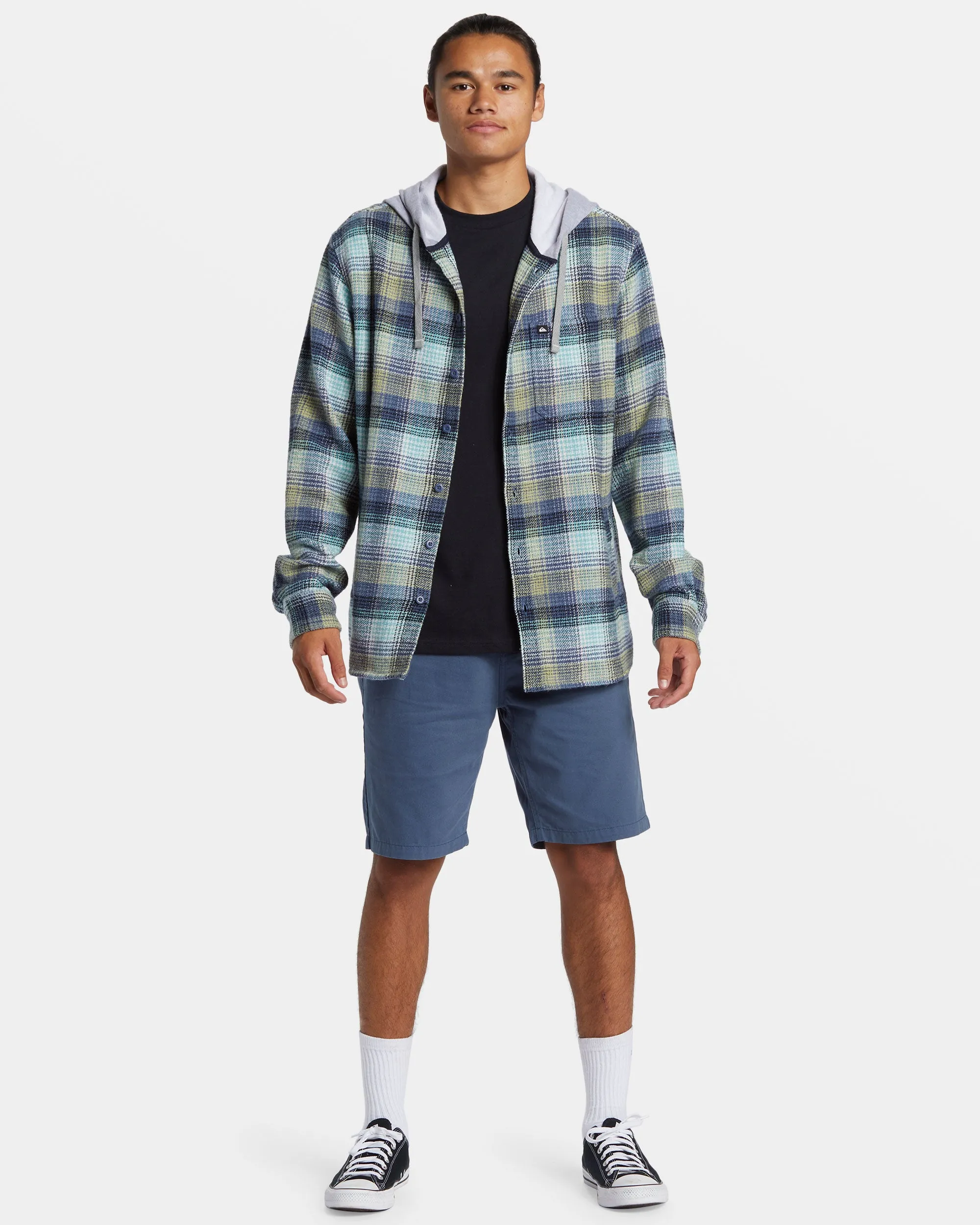 Sandbar Long Sleeve Flannel Shirt - Vintage Blue Sandbar Hooded Fl sold by Quiksilver product image thumbnail 3