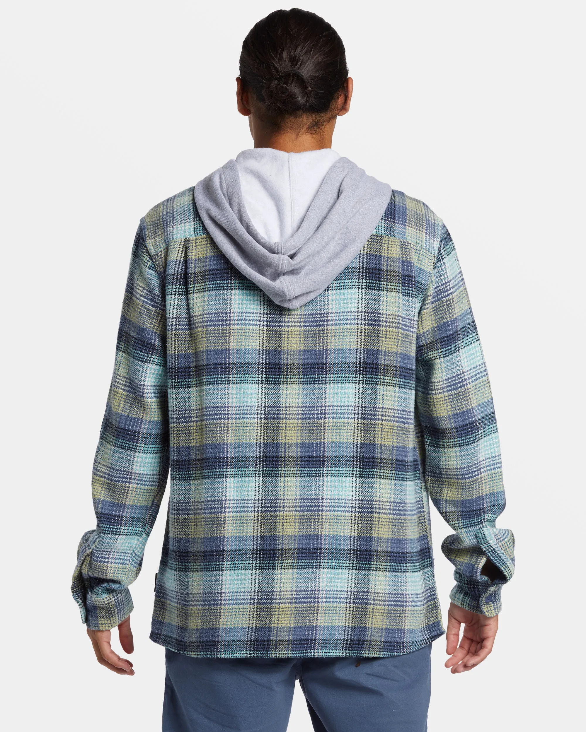 Sandbar Long Sleeve Flannel Shirt - Vintage Blue Sandbar Hooded Fl sold by Quiksilver product image thumbnail 2