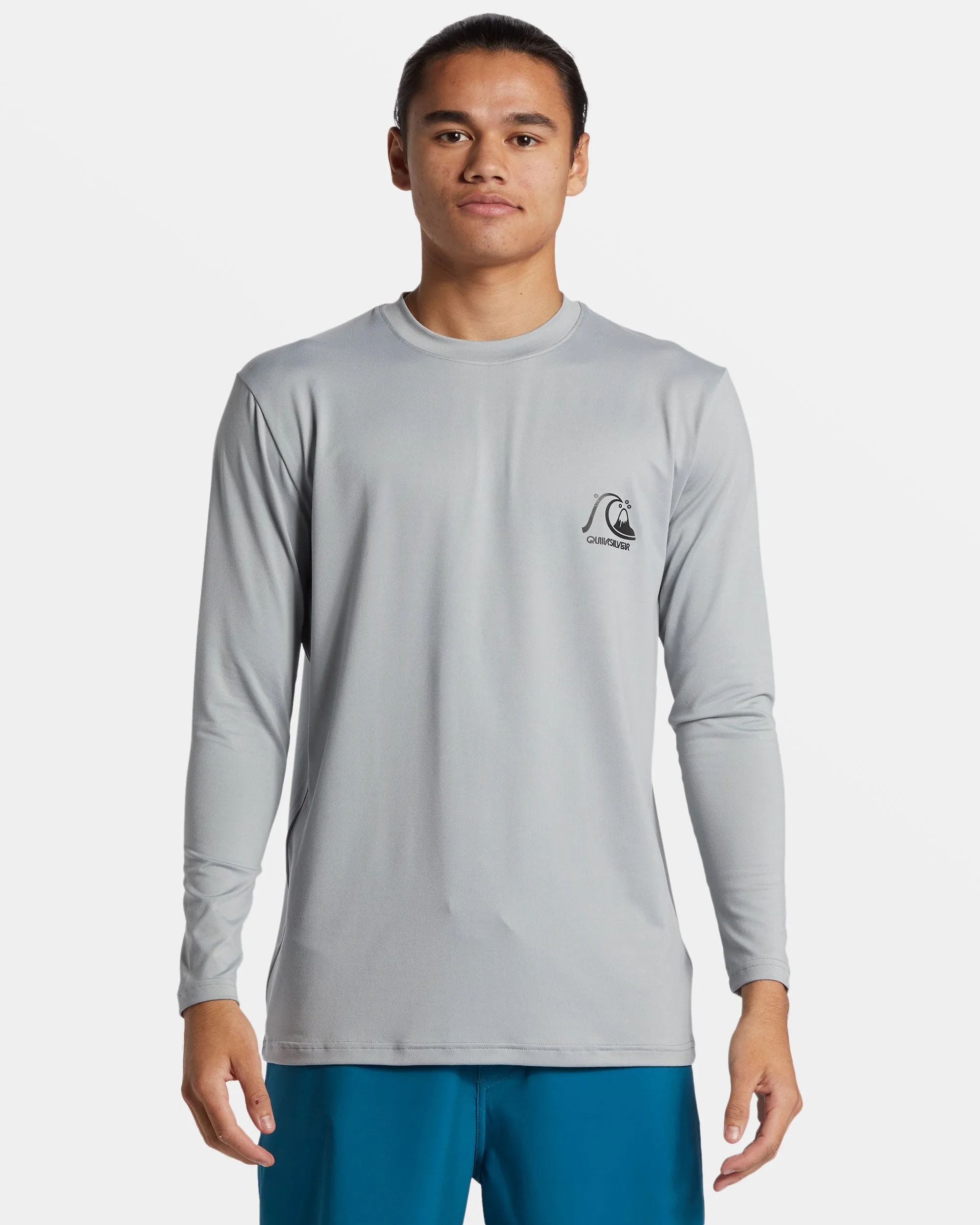 DNA Bubble Logo Long Sleeve Surf Tee - Quarry sold by Quiksilver