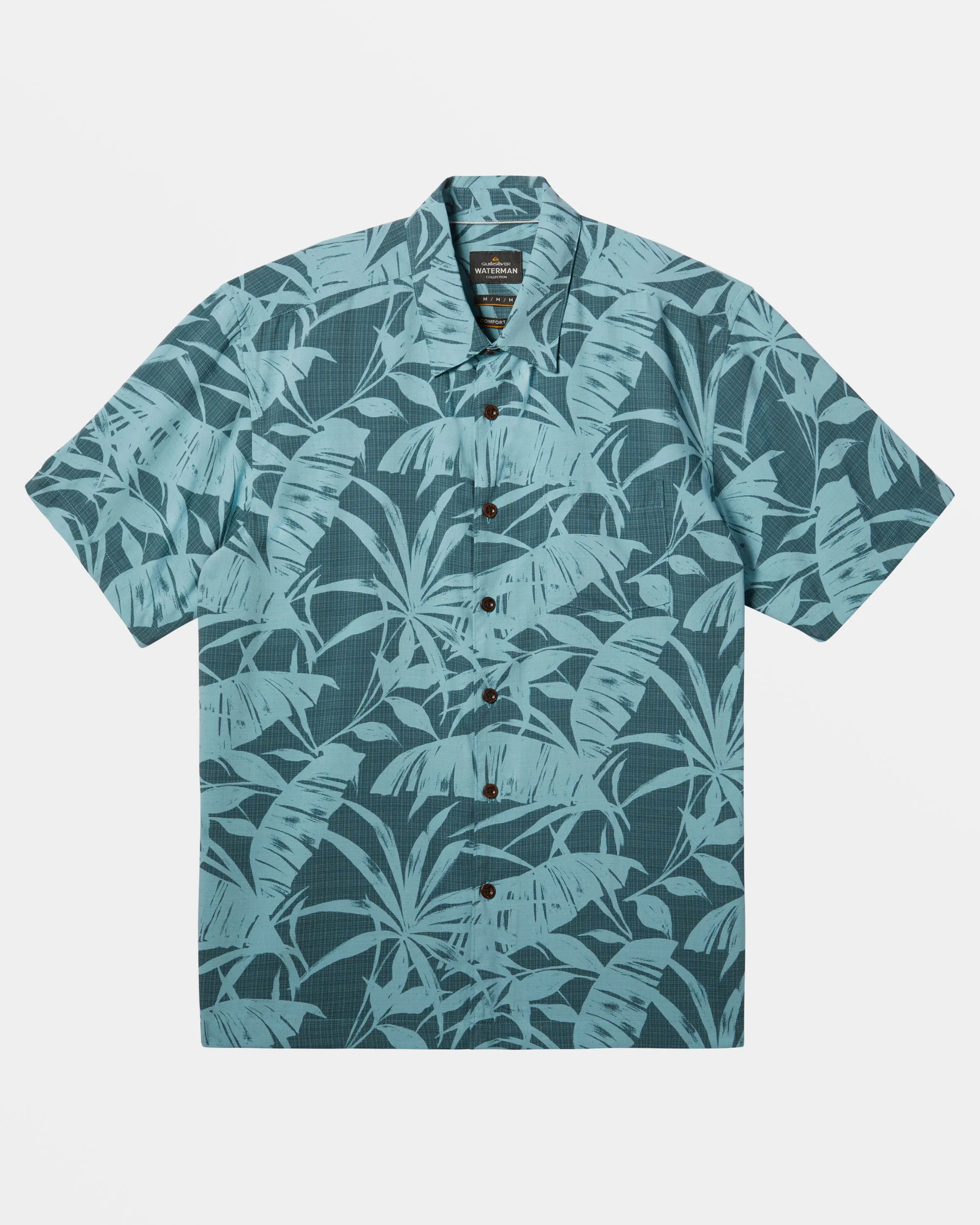 Waterman Nature Made Short Sleeve Shirt - Indian Teal Nature Made sold by Quiksilver