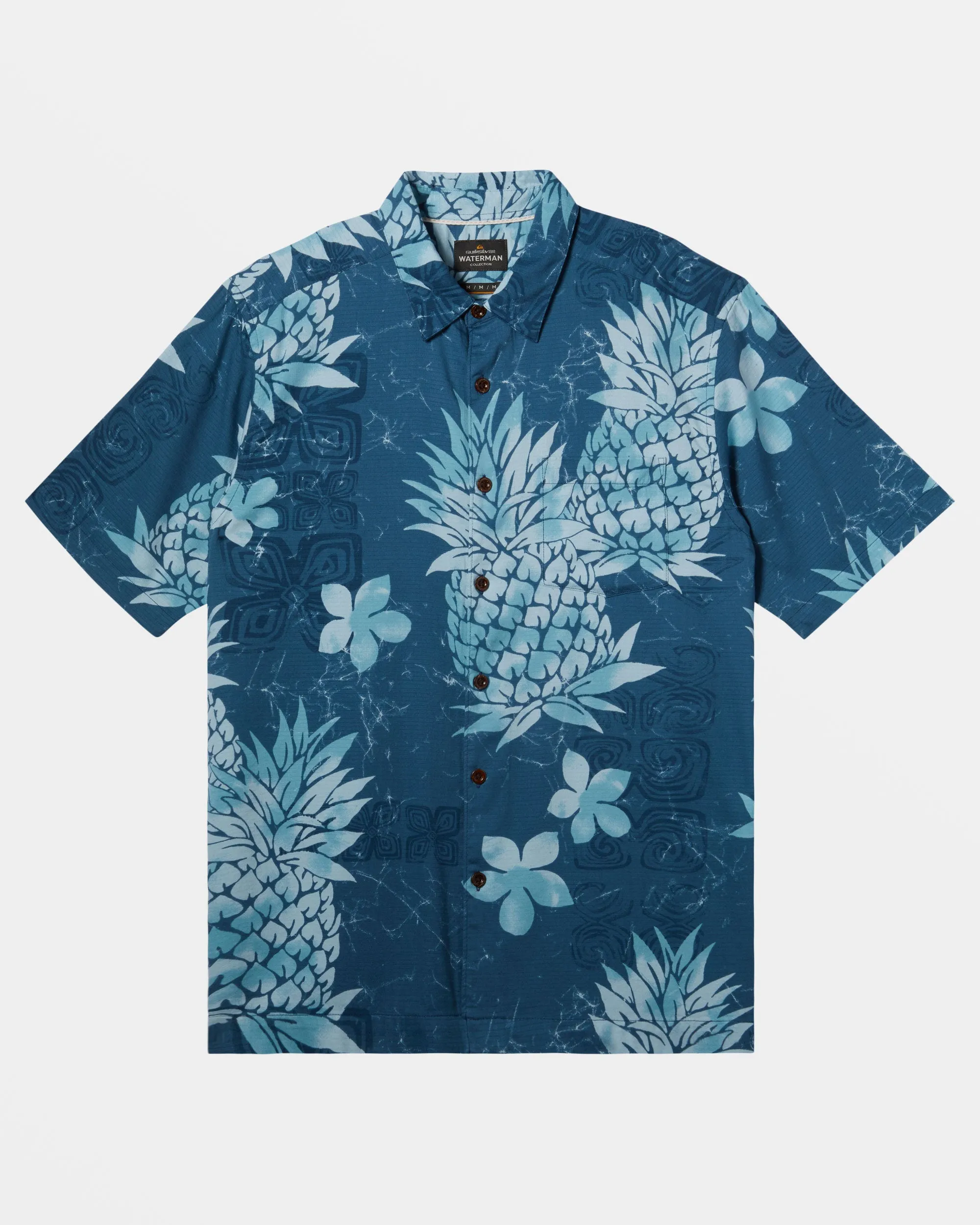 Waterman Pineapple Bay Short Sleeve Shirt - Indian Teal Pineapple Bay sold by Quiksilver