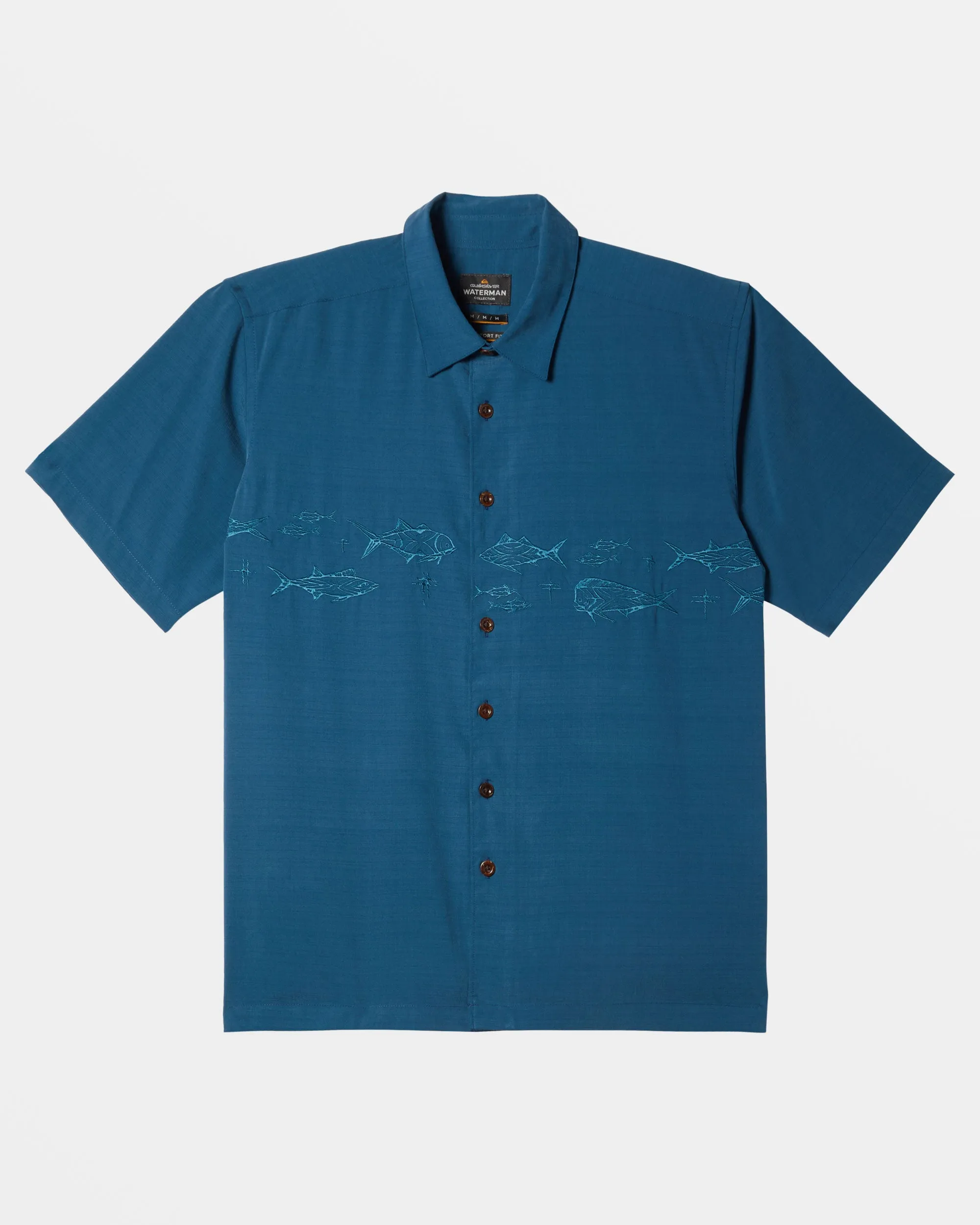 Waterman Offshore Short Sleeve Shirt - Majolica Blue sold by Quiksilver