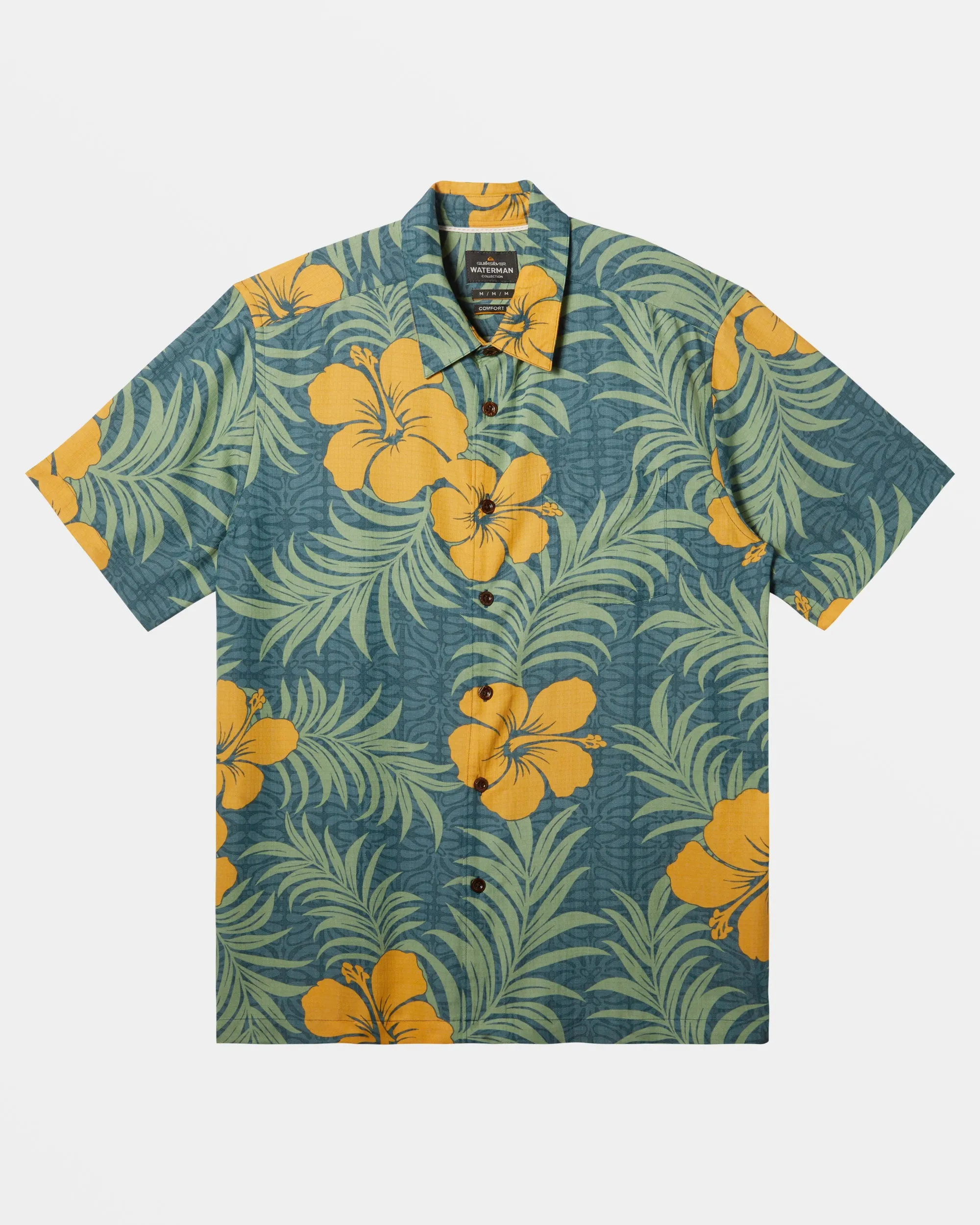 Waterman Full Bloom Short Sleeve Shirt - Indian Teal Full Bloom sold by Quiksilver
