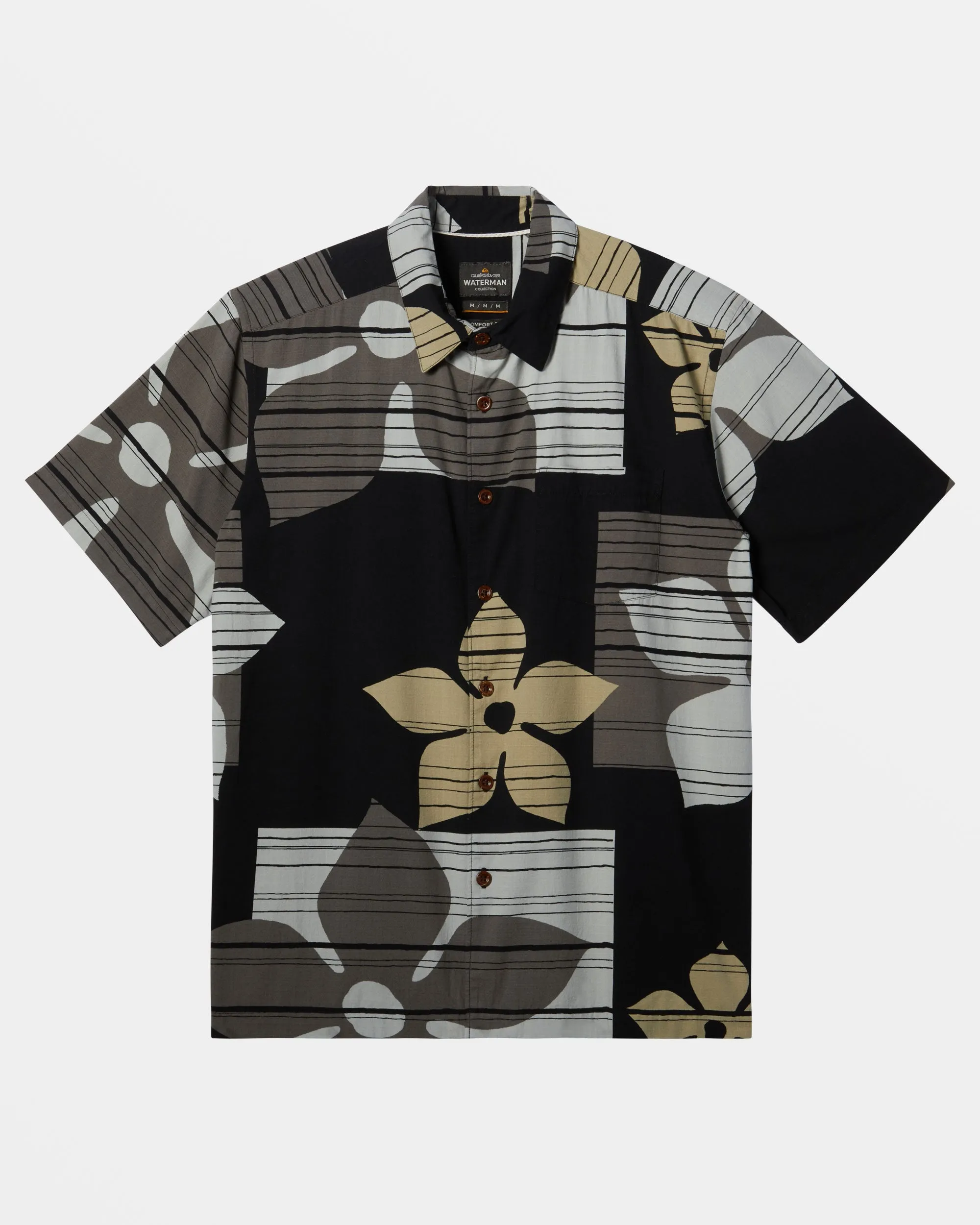 Waterman Block Head Short Sleeve Shirt - Black Blockhead sold by Quiksilver