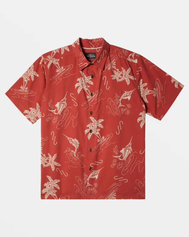 Waterman Bimini Twist Short Sleeve Shirt - Tandori Spice Bimini Twist sold by Quiksilver