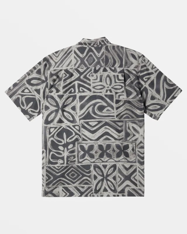 Waterman Batik Tapa Short Sleeve Shirt - Black Batik Tapa sold by Quiksilver