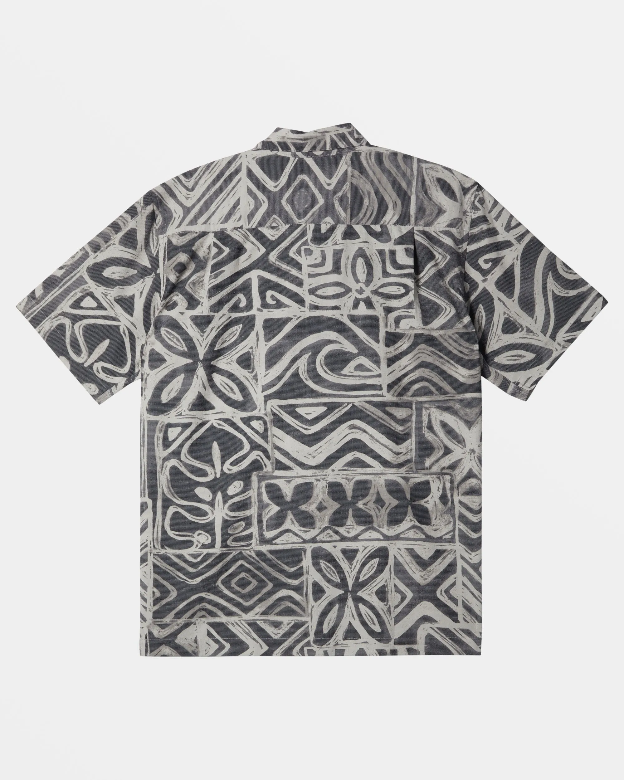 Waterman Batik Tapa Short Sleeve Shirt - Black Batik Tapa sold by Quiksilver