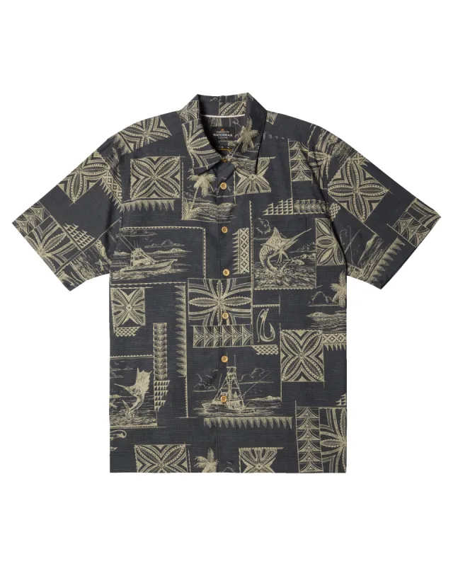 Waterman Bill Fish Short Sleeve Shirt - Black Bill Fish sold by Quiksilver
